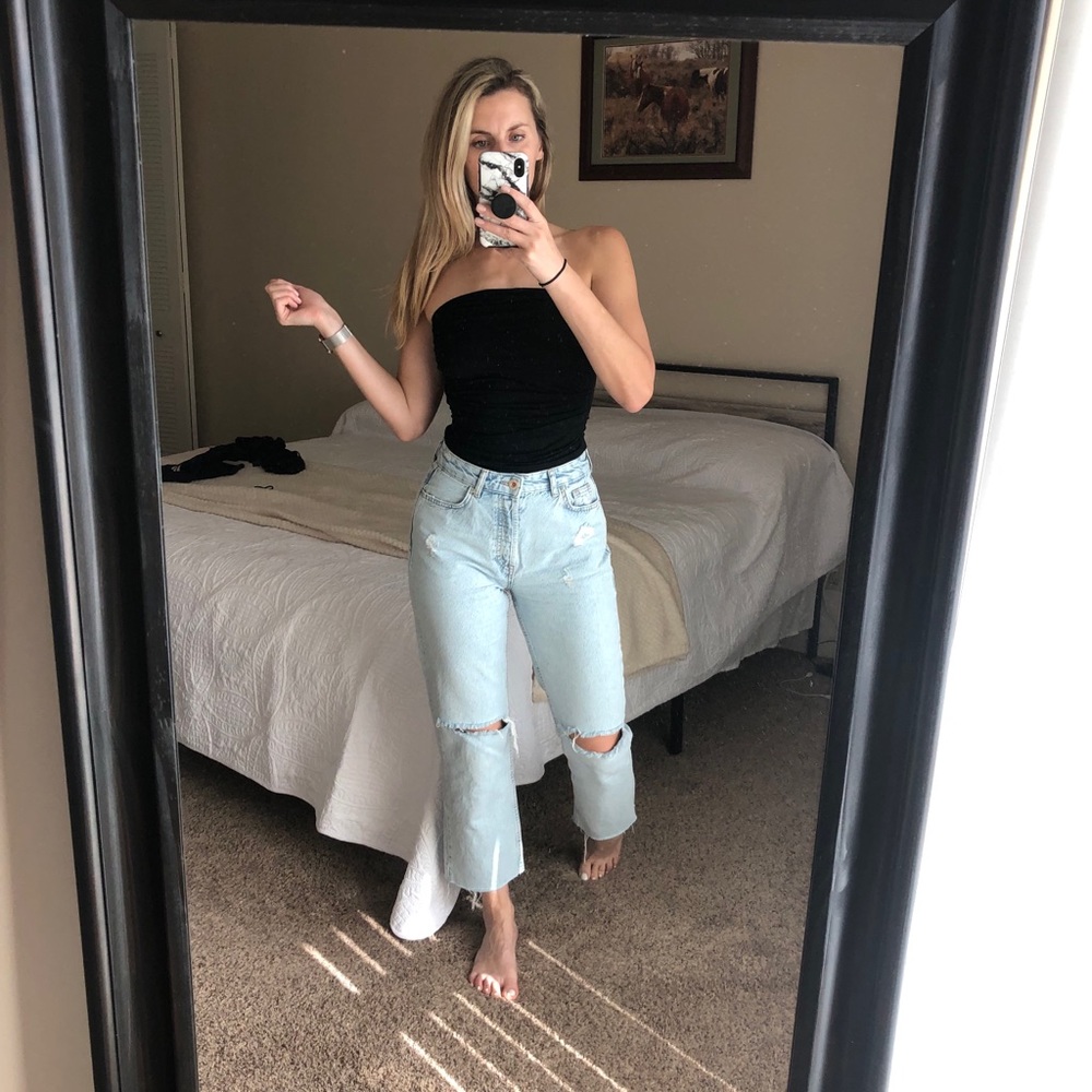 Strapless top